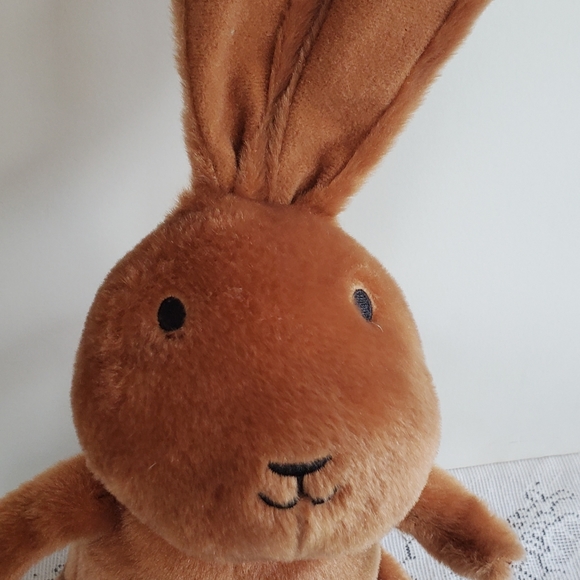 Brown Bunny Rabbit Going On An Egg Hunt Stuffed Plush 13” Kohls Cares Easter - Picture 2 of 5